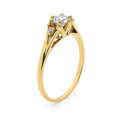 Cubic Zirconia Coronet Ring