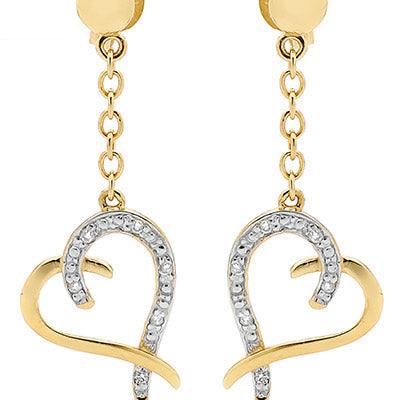 13 Diamond Heart Earrings