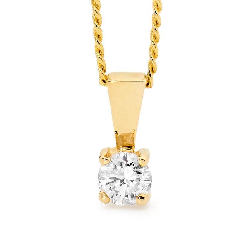 Diamond Solitaire Pendant - 0.20 Carat