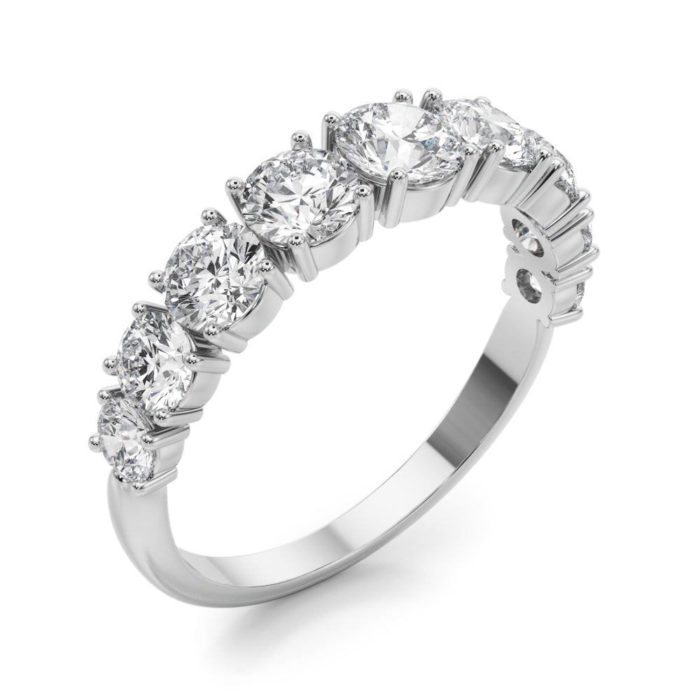 Lab Grown Diamond 9 Stone Band Round