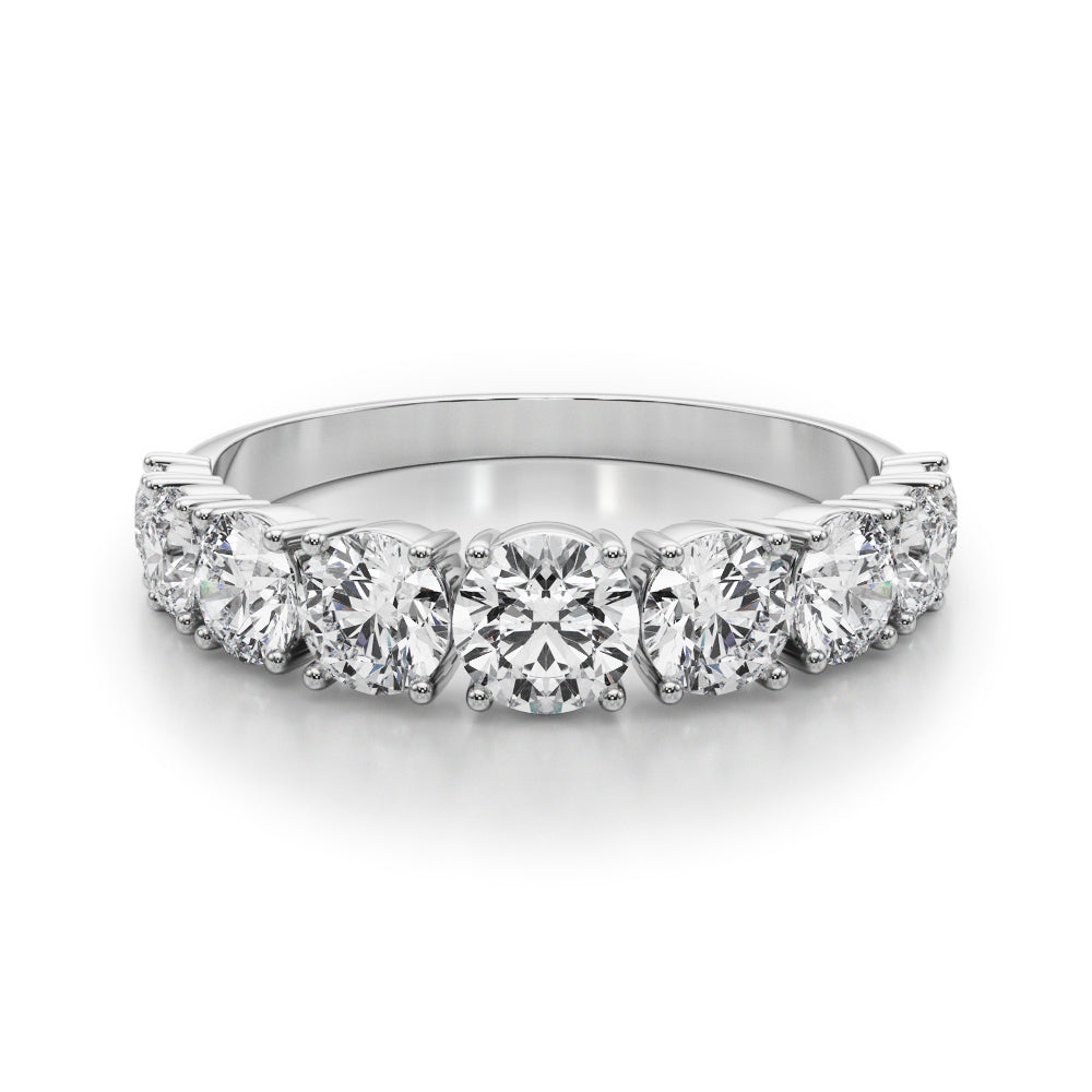 Lab Grown Diamond 9 Stone Band Round