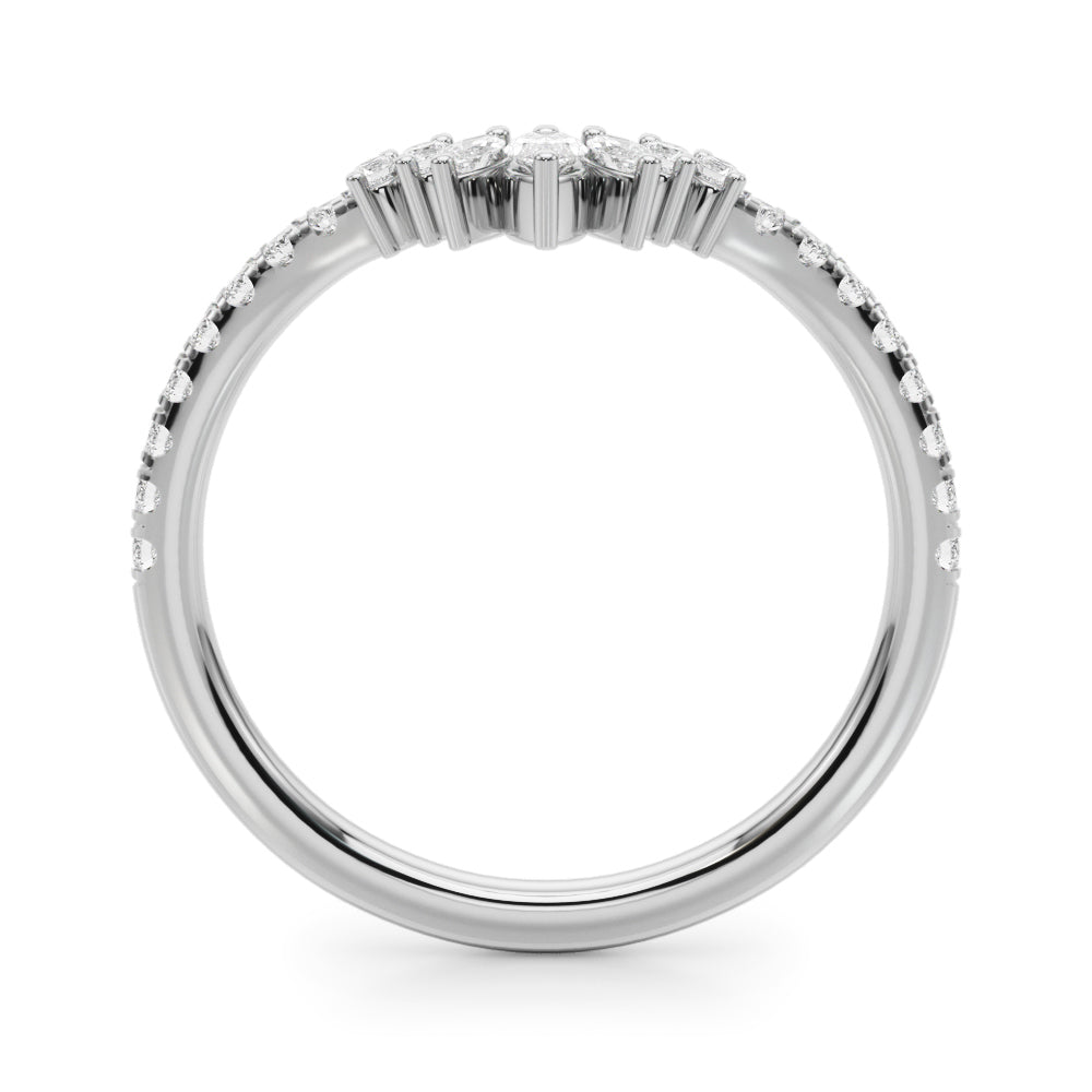 Lab Grown Diamond Fashion Ring Marquise & Round