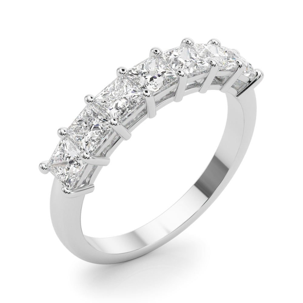 Lab Grown Diamond 7 Stone Band Princess Cut