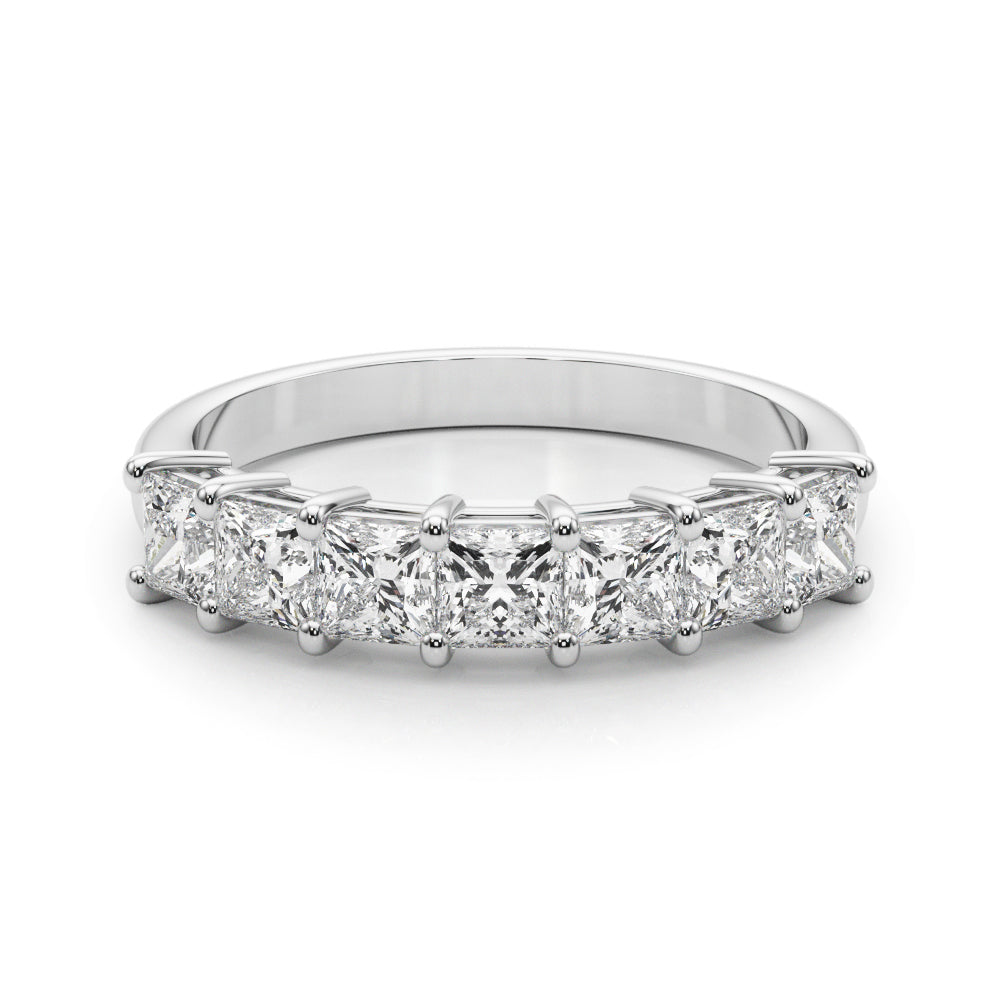 Lab Grown Diamond 7 Stone Band Princess Cut