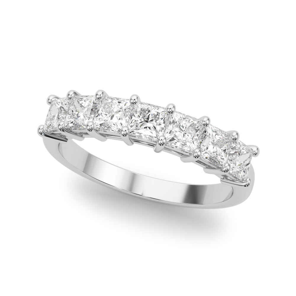 Lab Grown Diamond 7 Stone Band Princess Cut