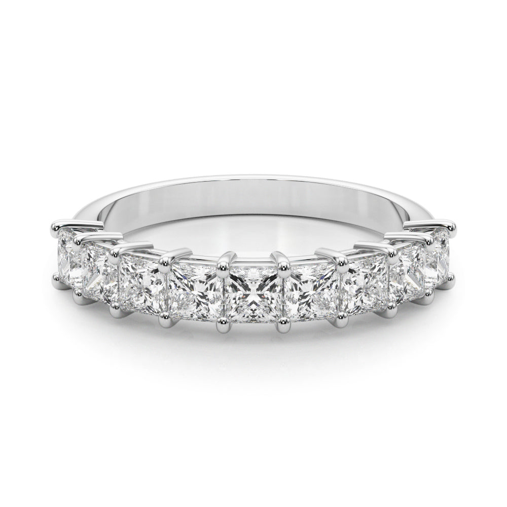 Lab Grown Diamond 9 Stone Band Princess Cut