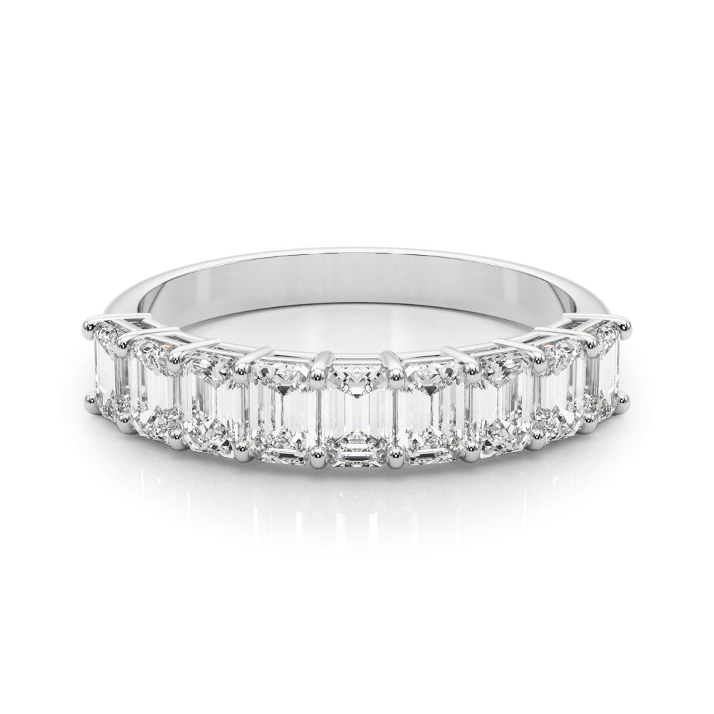 Lab Grown Diamond 9 Stone Band Emerald Cut
