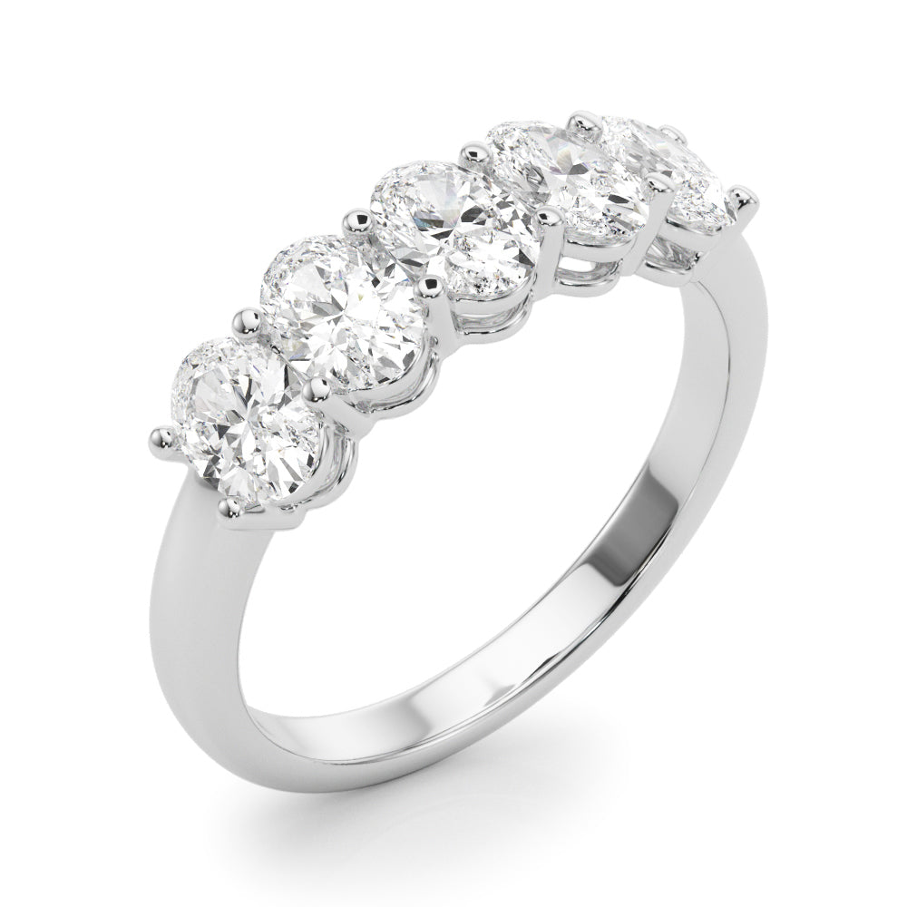 Lab Grown Diamond 5 Stone Band Oval