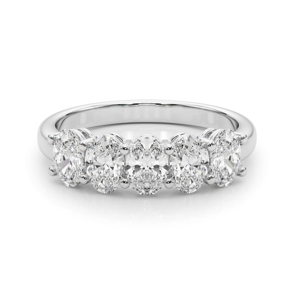 Lab Grown Diamond 5 Stone Band Oval