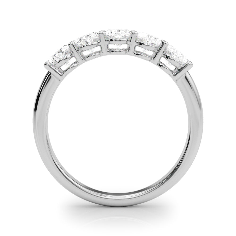 Lab Grown Diamond 5 Stone Band Oval