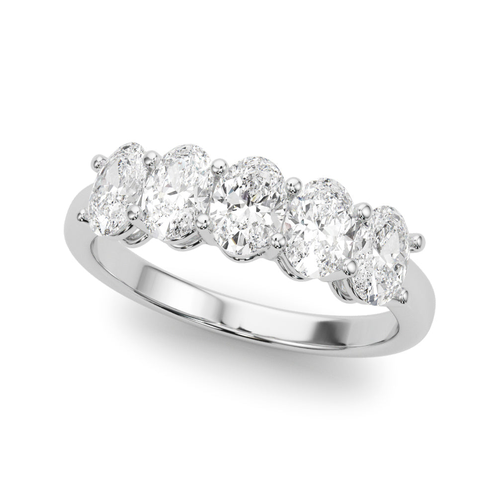 Lab Grown Diamond 5 Stone Band Oval