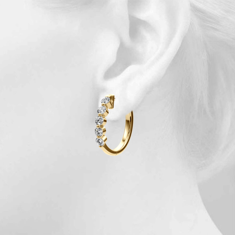 Lab Grown Diamond Hoop Earrings
