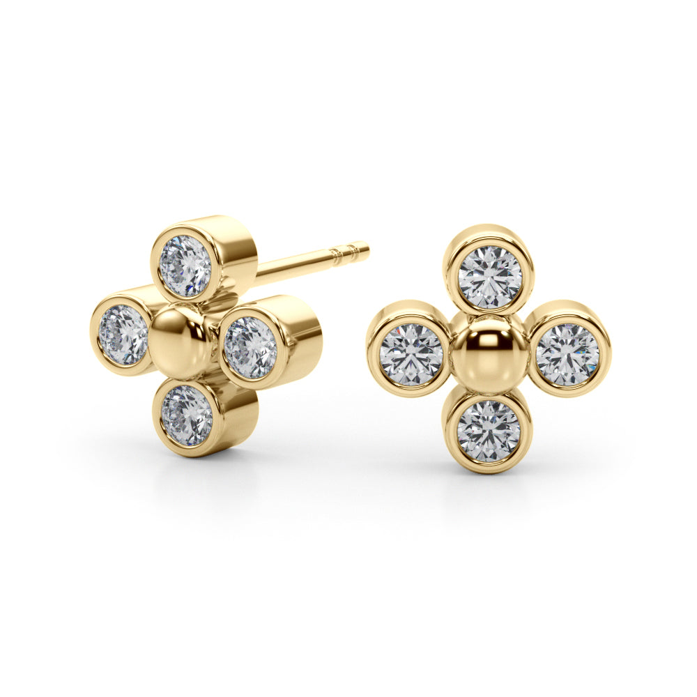 Lab Grown Diamond Earrings Cluster