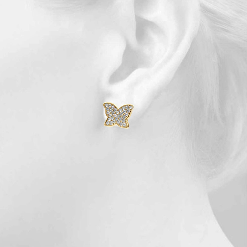 Lab Grown Diamond Butterfly Earrings