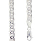 Heavy Double Curb Link Silver Chain - 45 cm