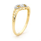 Double Heart Ring with Diamonds