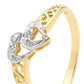 Double Heart Ring with Diamonds