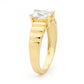 Ladies Gold and Zirconia Ring