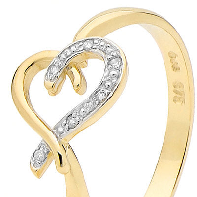 Romantic Diamond Set Gold Ring