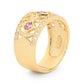 Amethyst and CZ Right Hand Ring