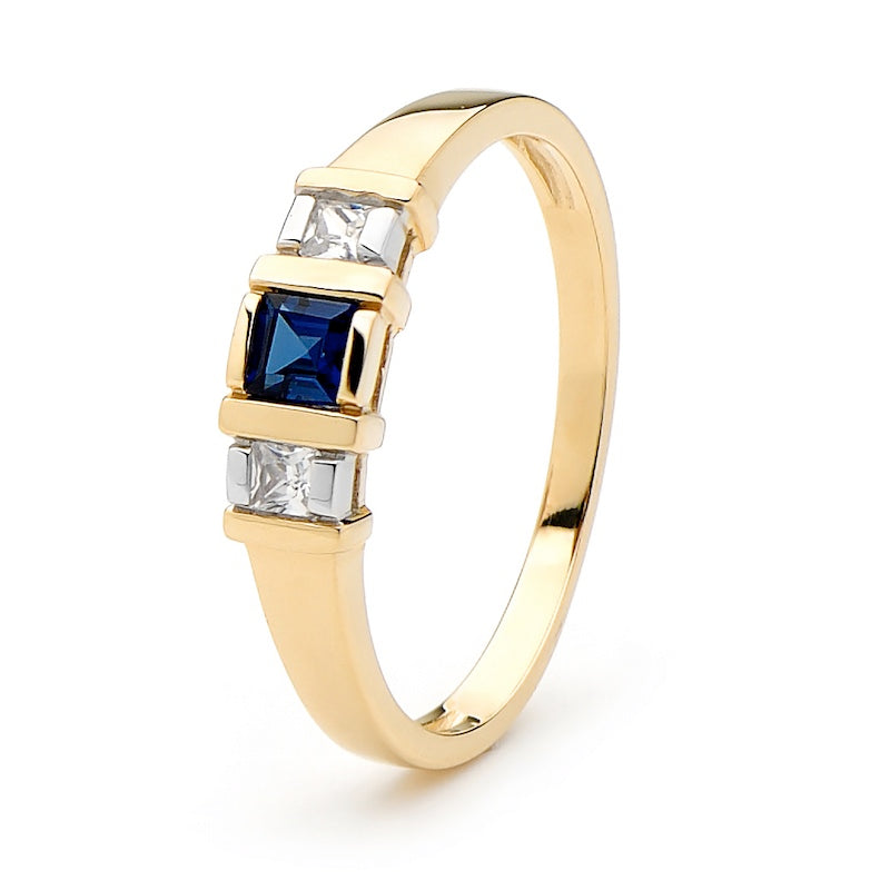 Created Sapphire and Zirconia Dress Ring