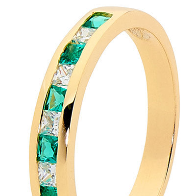 Diamond and Emerald Eternity Ring