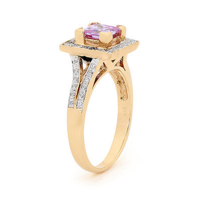 lavender Coloured CZ Dress Ring