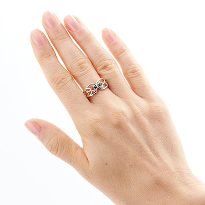Garnet Dress Ring with Diamonds