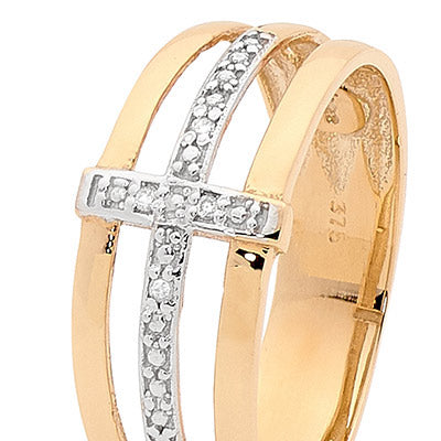 Faith in the Cross Diamond Ring