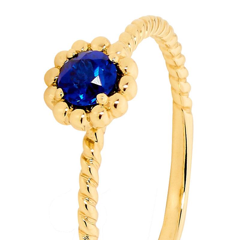 Tanzanite Blue Cubic Zirconia Ring - Micro Gems