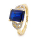 Created Sapphire and Diamond Dress Ring