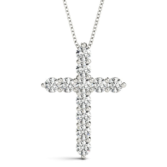 11 Stone Cross Pendant