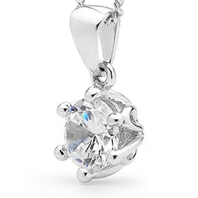Cubic Zirconia Pendant 6 mm