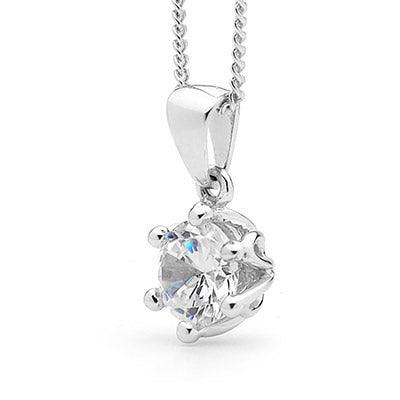 Cubic Zirconia Pendant 6 mm