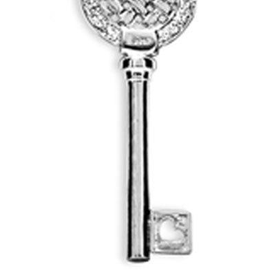 Silver Key Pendant with Zirconia "Heart Opener"