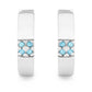 Silver Huggies with Blue Topaz