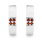 Silver Hugges with Garnet
