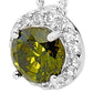 Peridot Coloured Cubic Zirconia Pendant