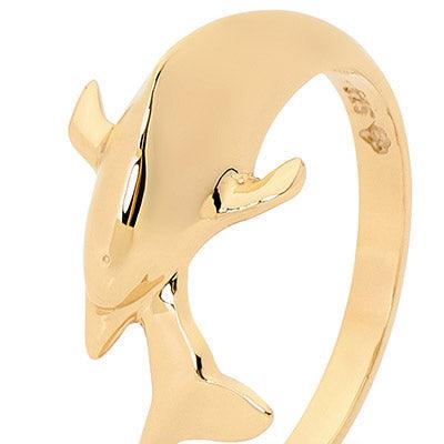 Playful Dolphin Ring