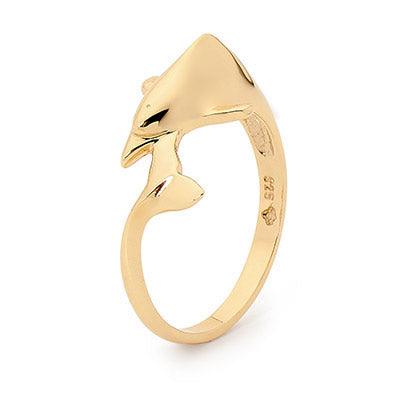Playful Dolphin Ring