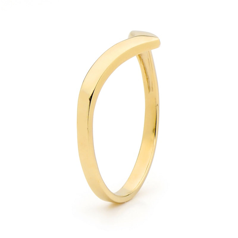 9 ct. Gold wishbone ring