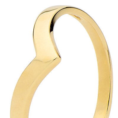9 ct. Gold wishbone ring