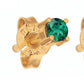 Round Emerald Studs