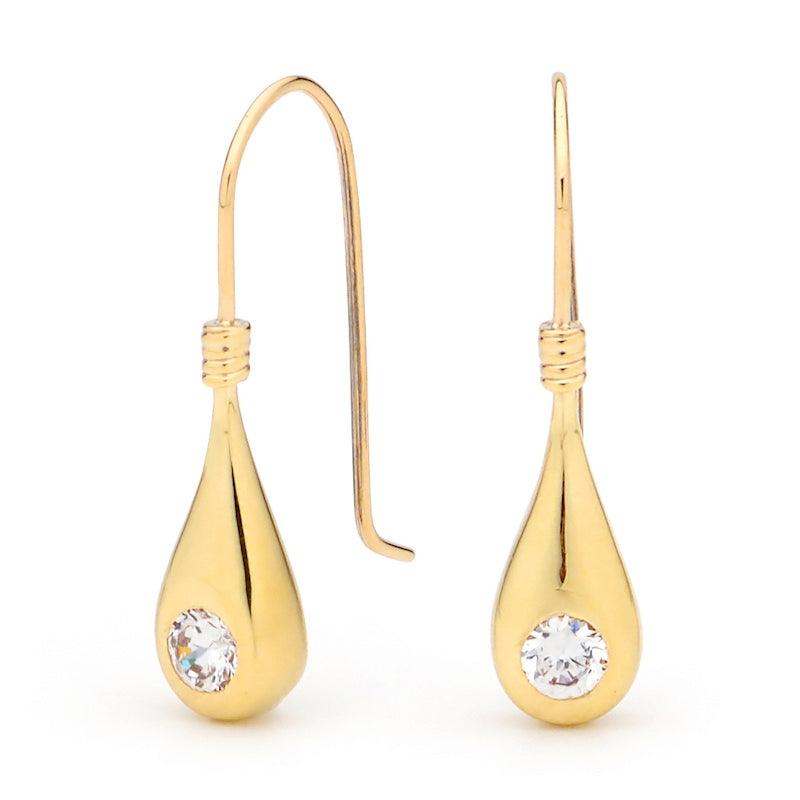 Cubic Zirconia Teardrop Earrings