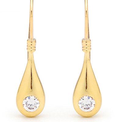 Cubic Zirconia Teardrop Earrings