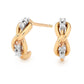 Gold and Diamond Knot Earrings