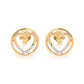 Heart in Circle Earrings with Diamond - E08