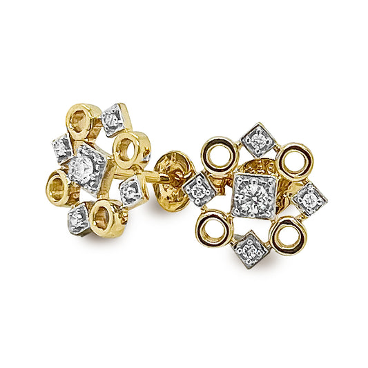 Art Deco Diamond stud Earrings