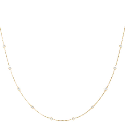 .040 (1.4mm) Dia Station Necklace