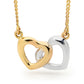 Two Hearts Necklace - Gold
